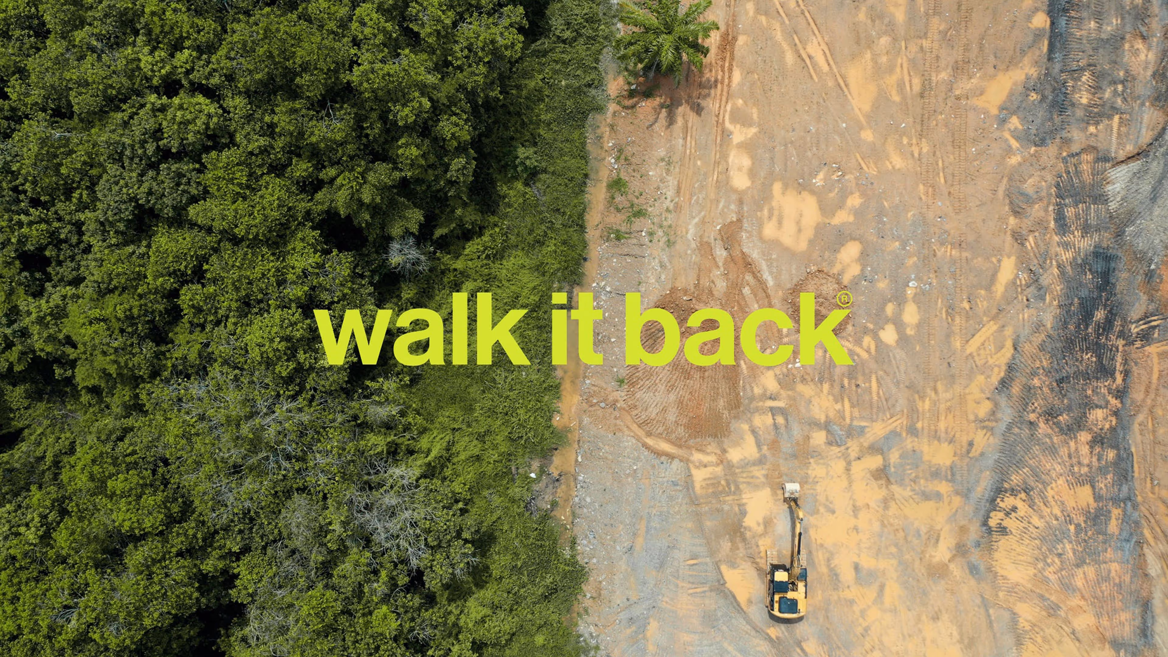 Mocked up graphic of the work carried out on the Walk it back project