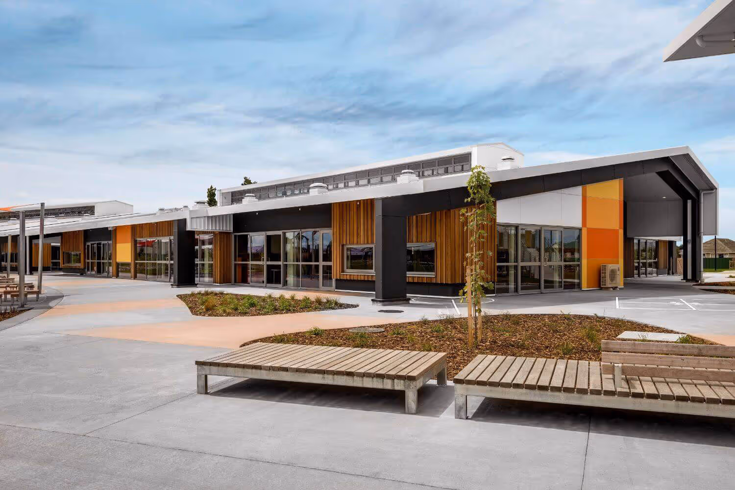 Farrell Construction was responsible for the Hawkins School Program the carpentry for the new schools, outside of a building