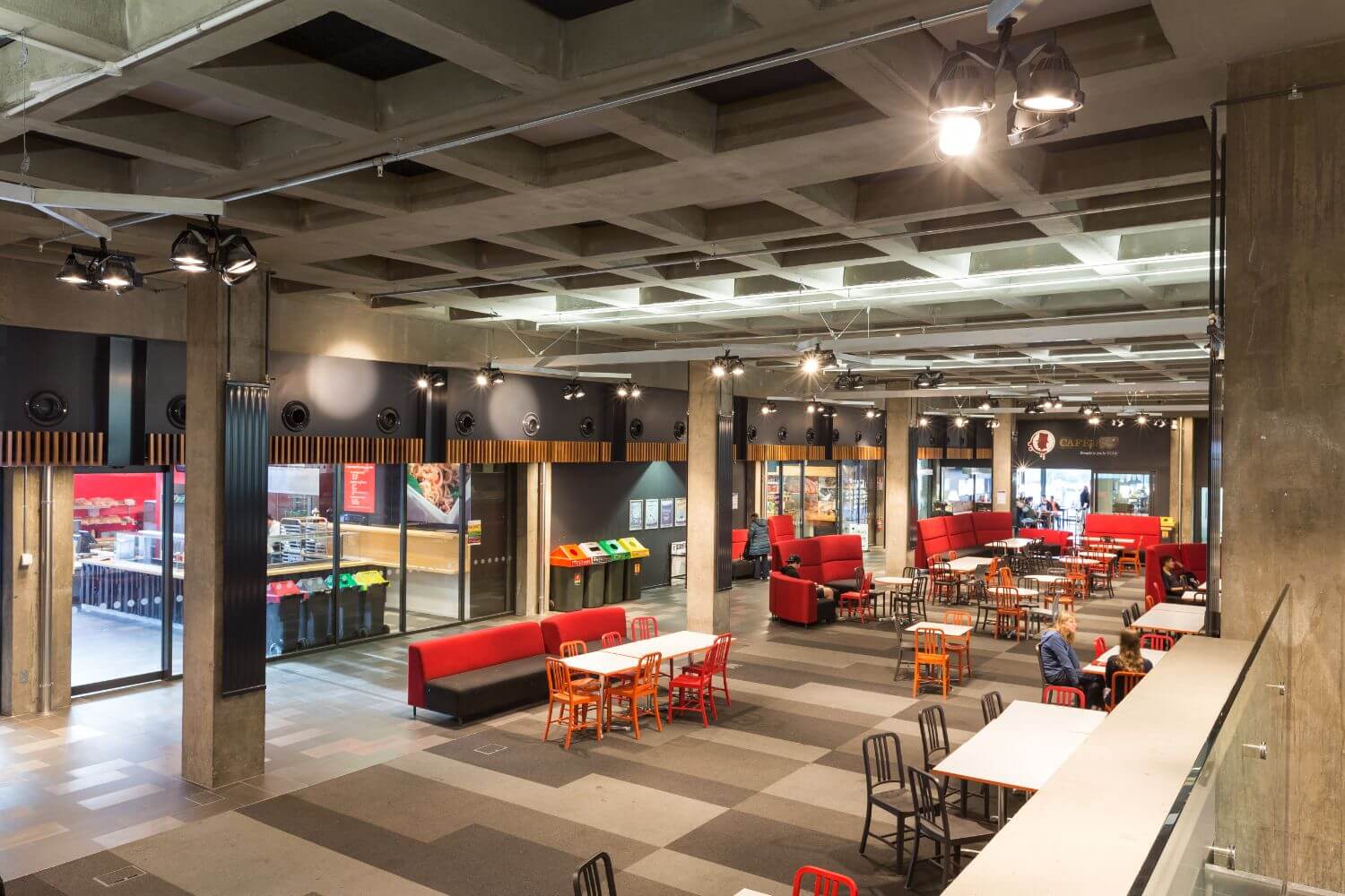 Inside of University of Canterbury James Hight building
