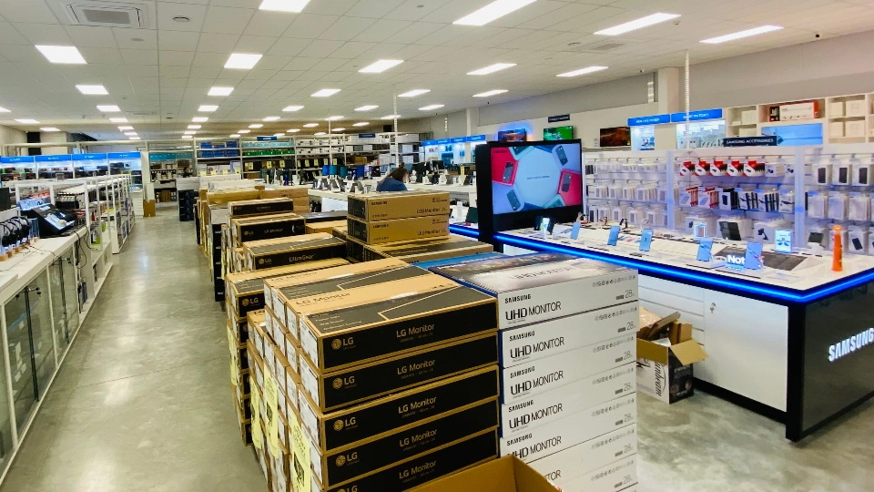 Inside view of PB Tech shop
