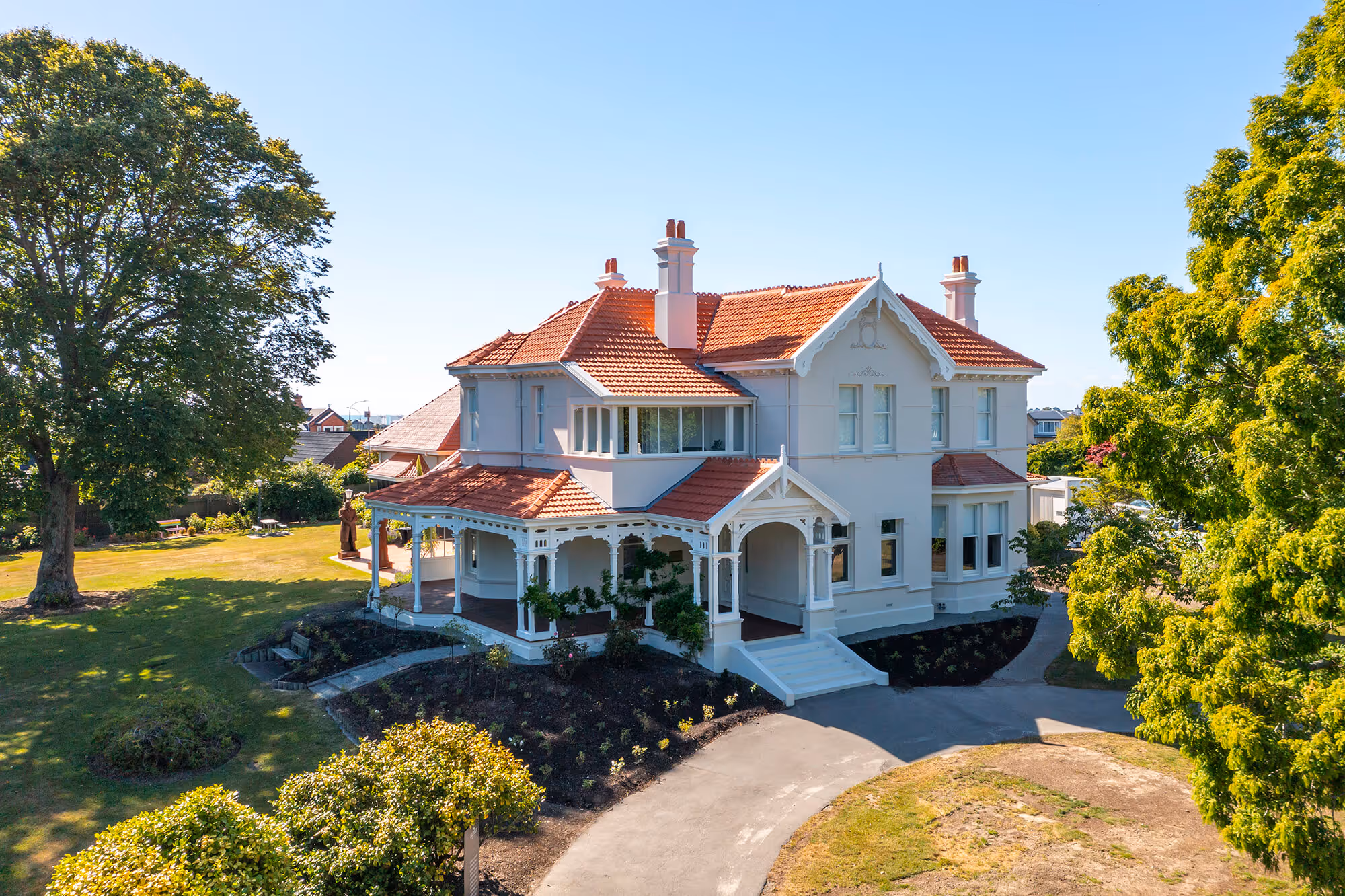 Outside of Aigantighe Heritage House in Timaru