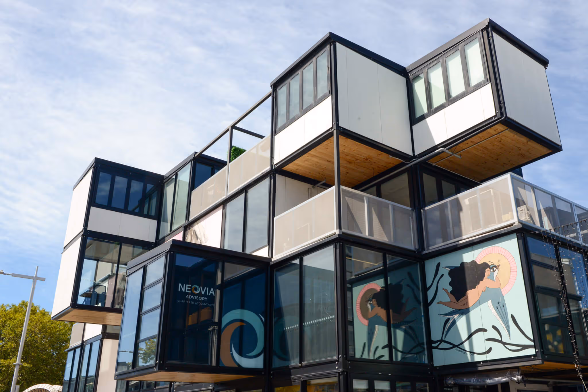 Outside view of the Boxed Quarters, in Christchurch