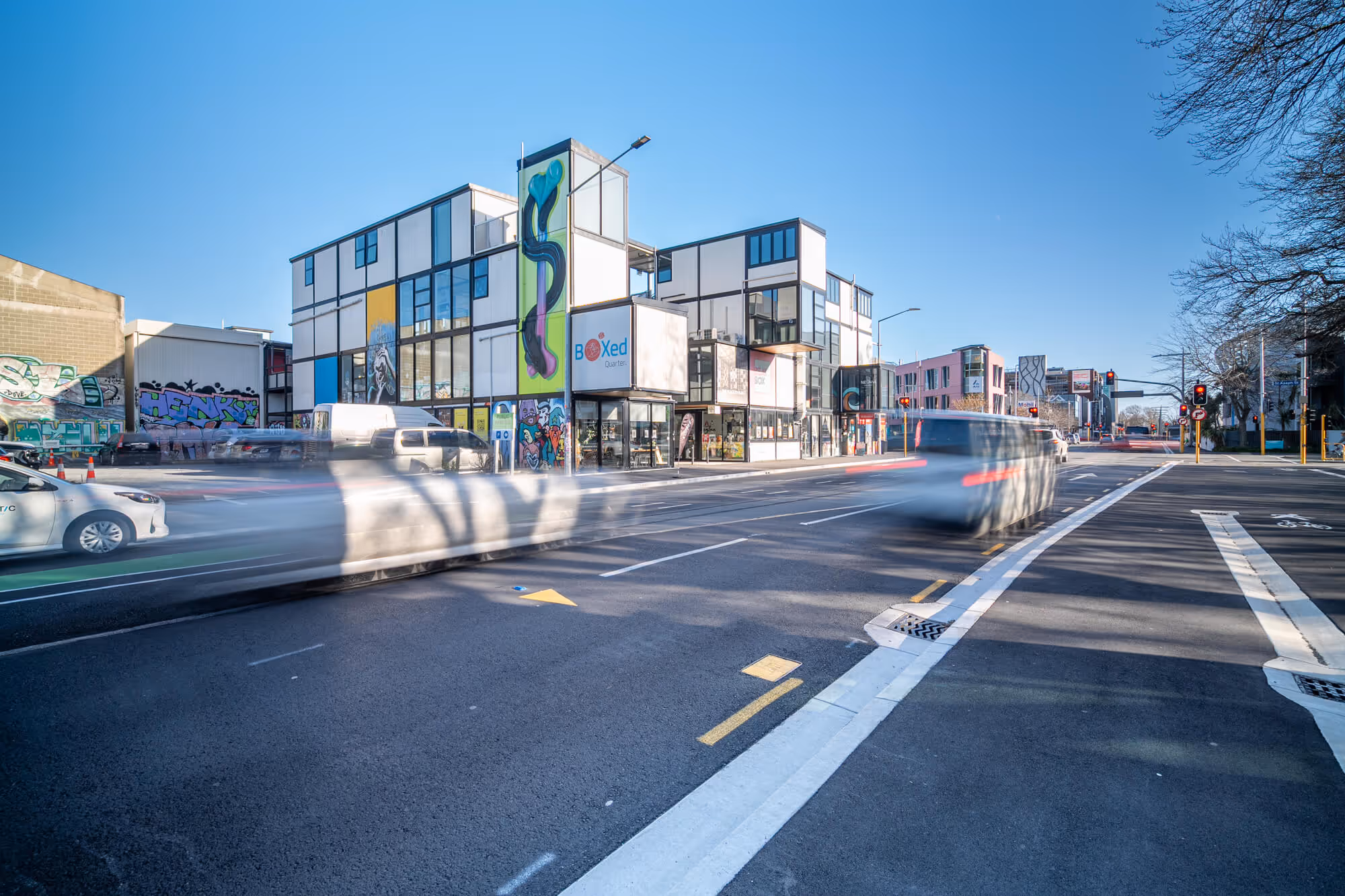 Outside view of the Boxed Quarters, in Christchurch