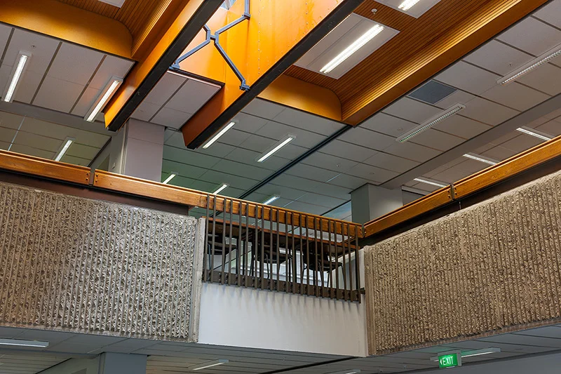 Inside of University of Canterbury James Hight building