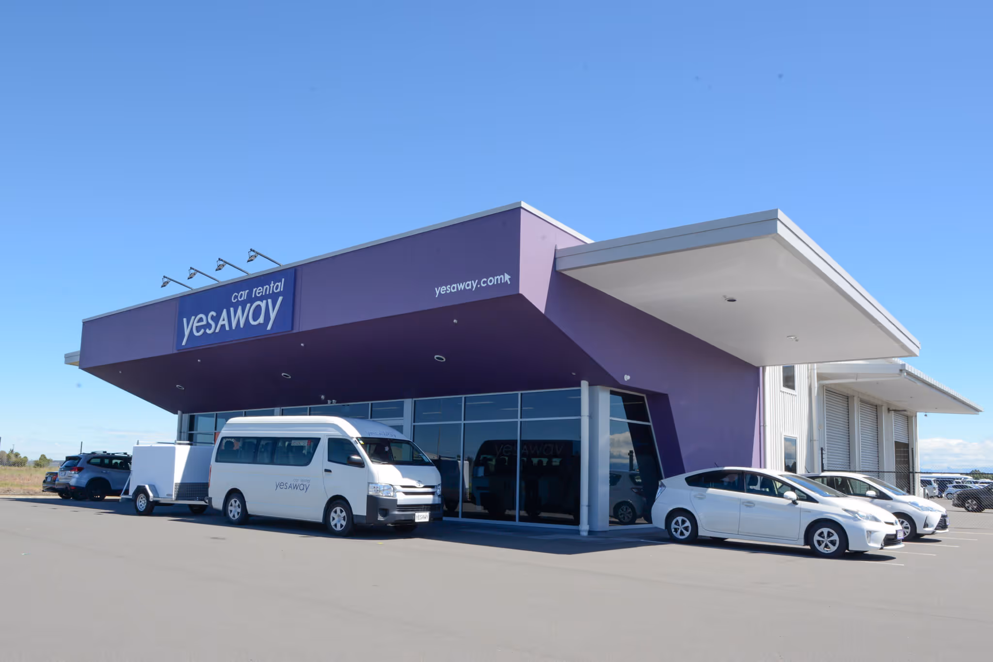 Outside of Yesaway Car Rentals building