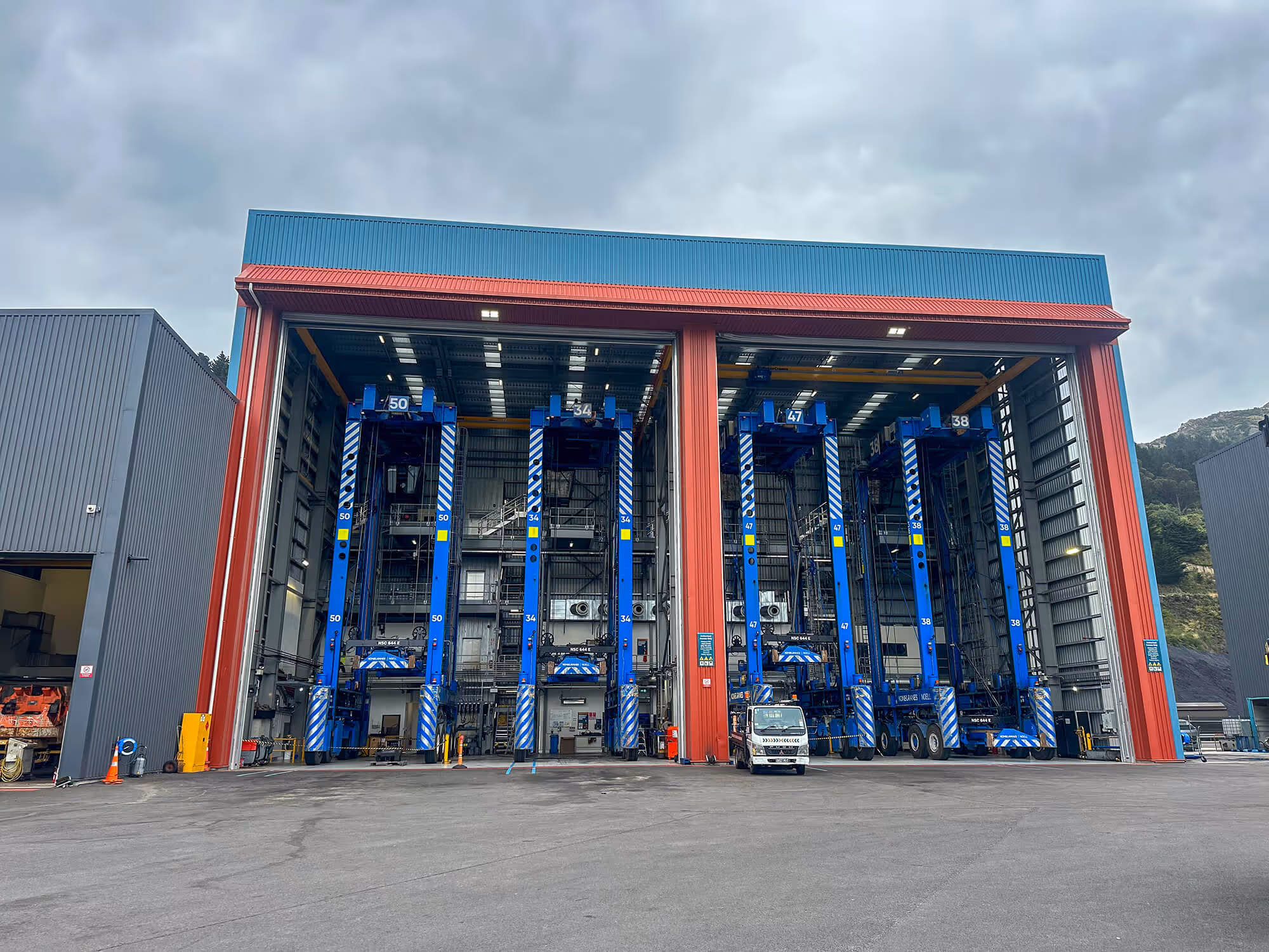 Outside of Lyttelton Port Company Workshop built by Farrell Construction