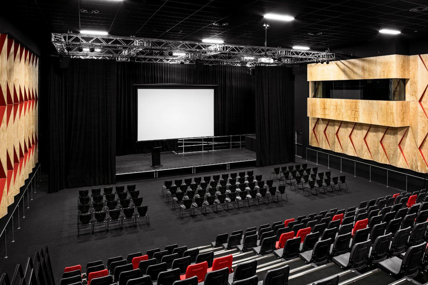 Inside of a theatre from the Hawkins Schools programme