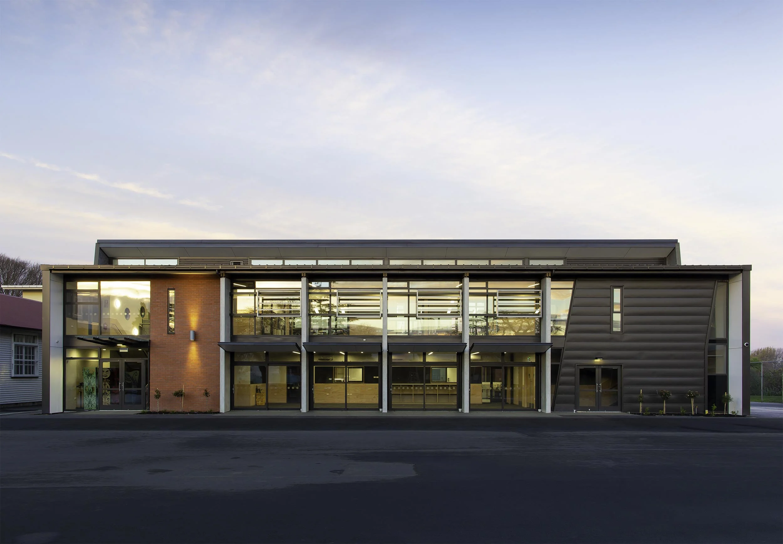 Outside of St Bedes new classroom and Gym extension