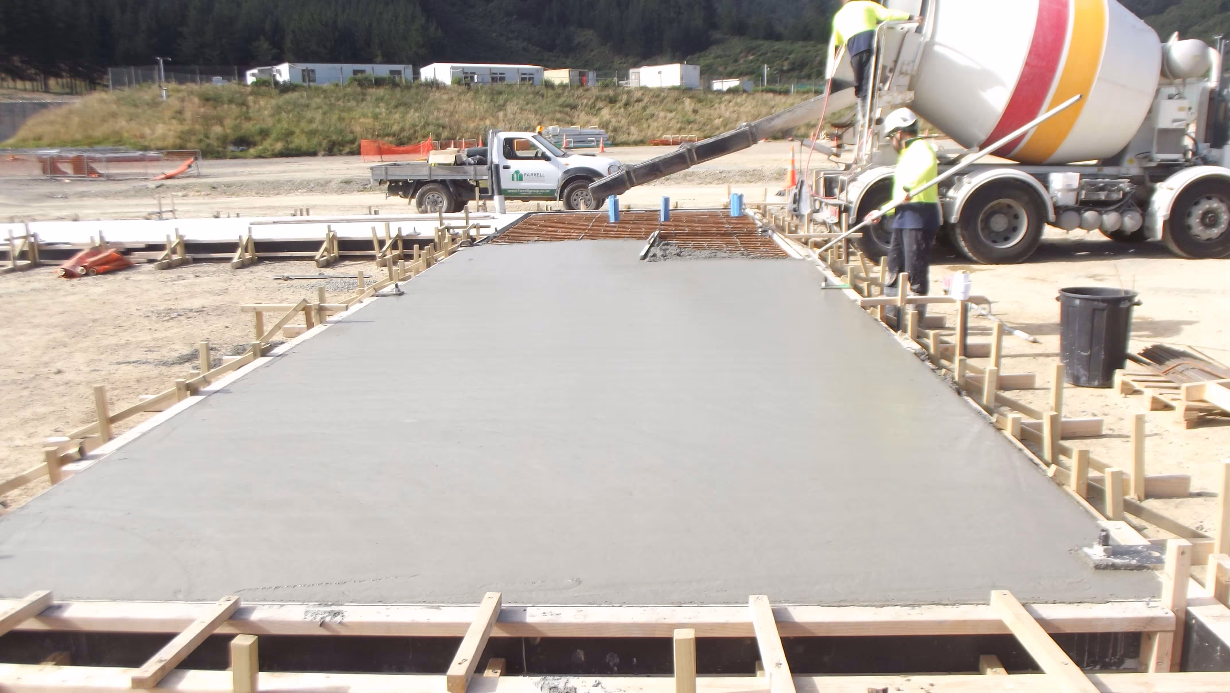 Concrete floor slab for prisons Farrell Construction working with Decmil Construction