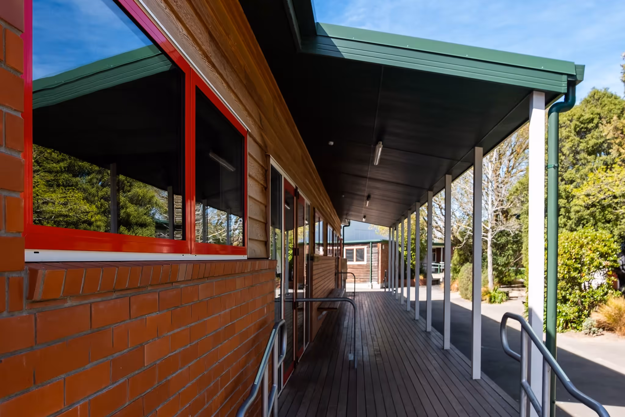 Outside Close up view of Darfield High School classroom