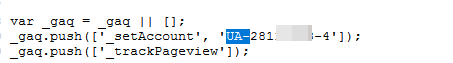 Reverse Analytics - This is an example of the code snippet used.