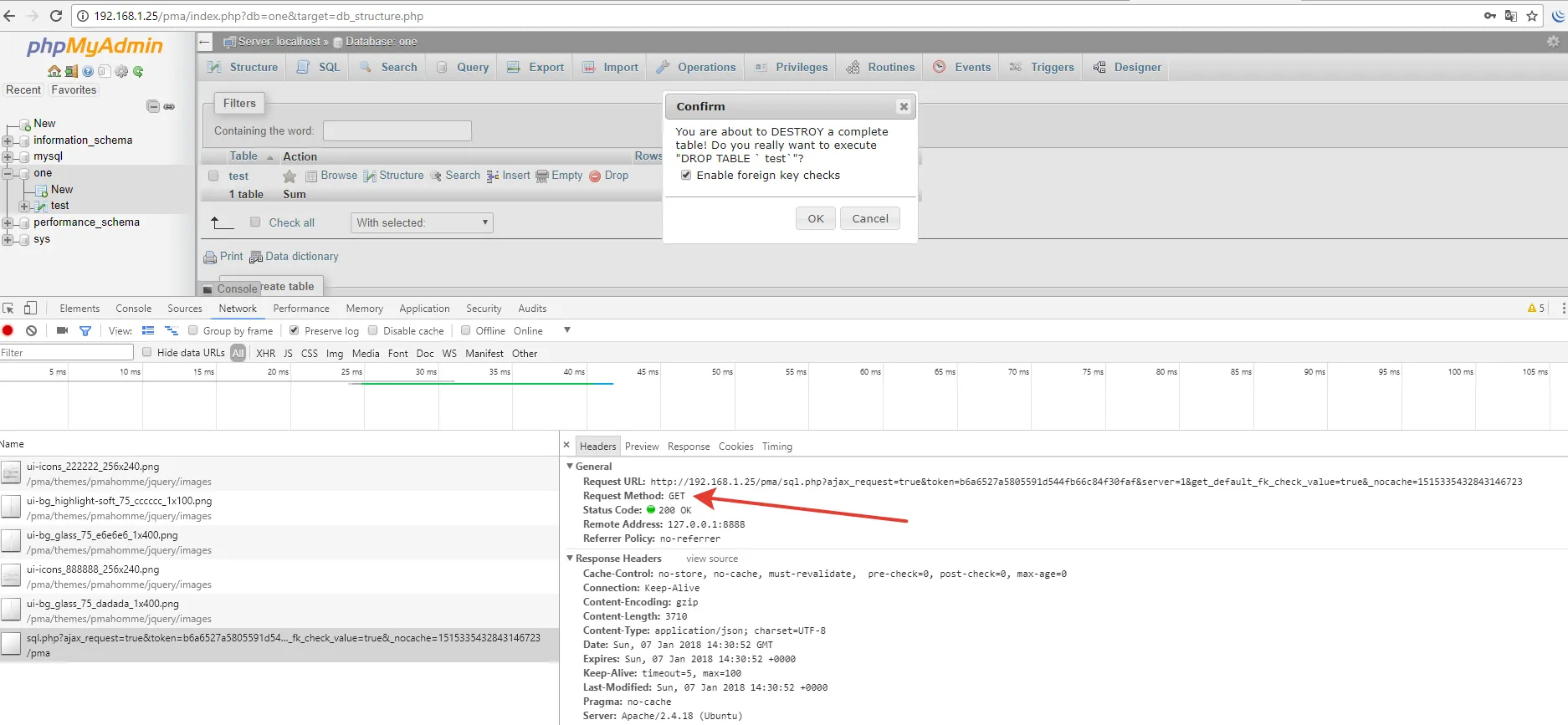 As you can see, there is a CSRF token. This request will create a popup, as illustrated, that prompts you to confirm your action.