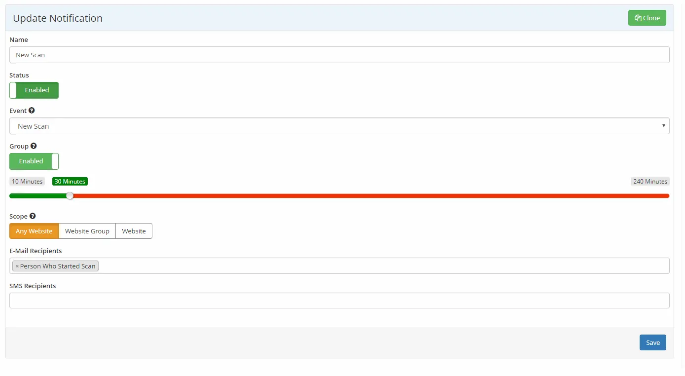 Option to Group Email and SMS Notifications