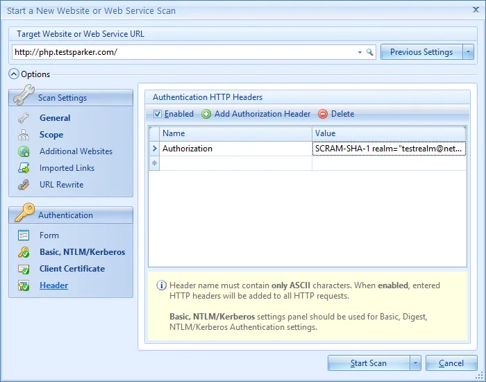 Support for HTTP Header Authentication