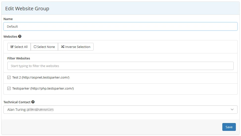 Technical Contact Change Option