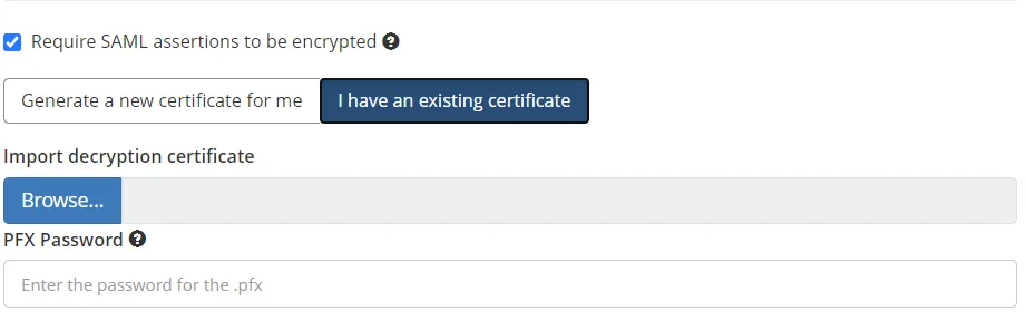 SAML Assertion Encryption