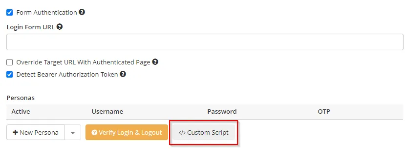 Invicti supports custom login scripts