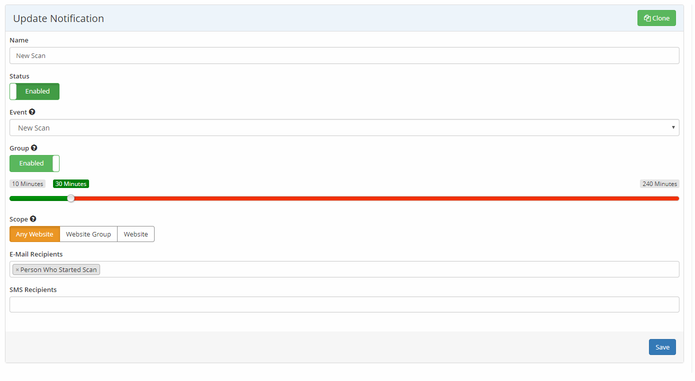 Option to Group Email and SMS Notifications