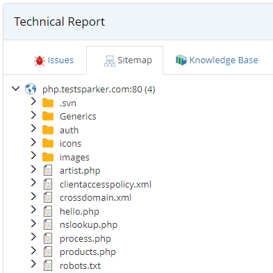 New Sitemap Tab in Reports