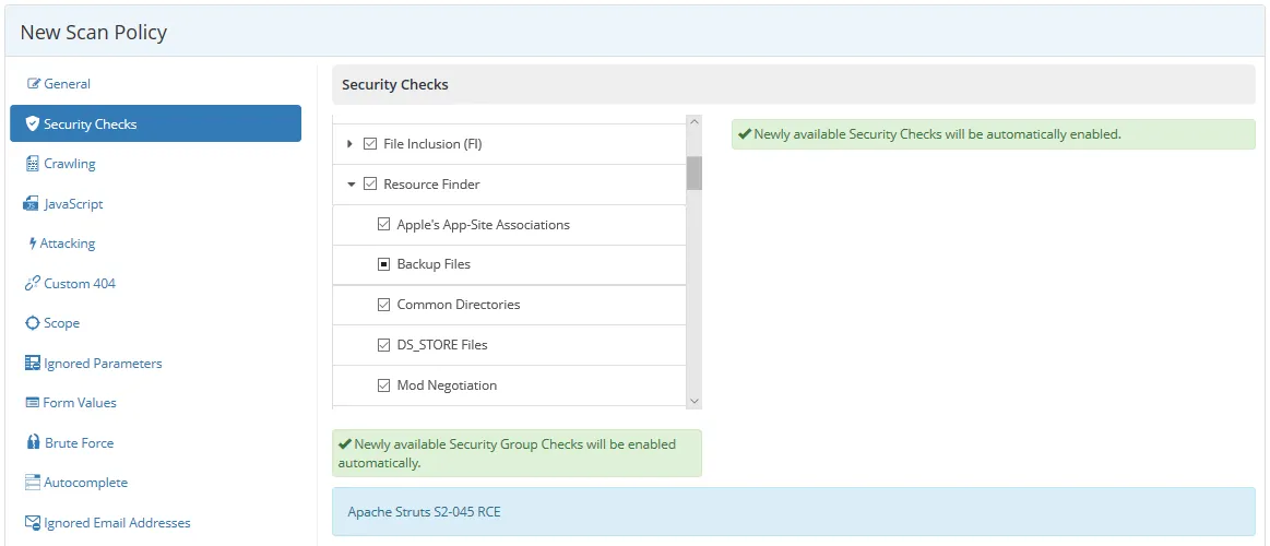 Rearranged Security Check Groups