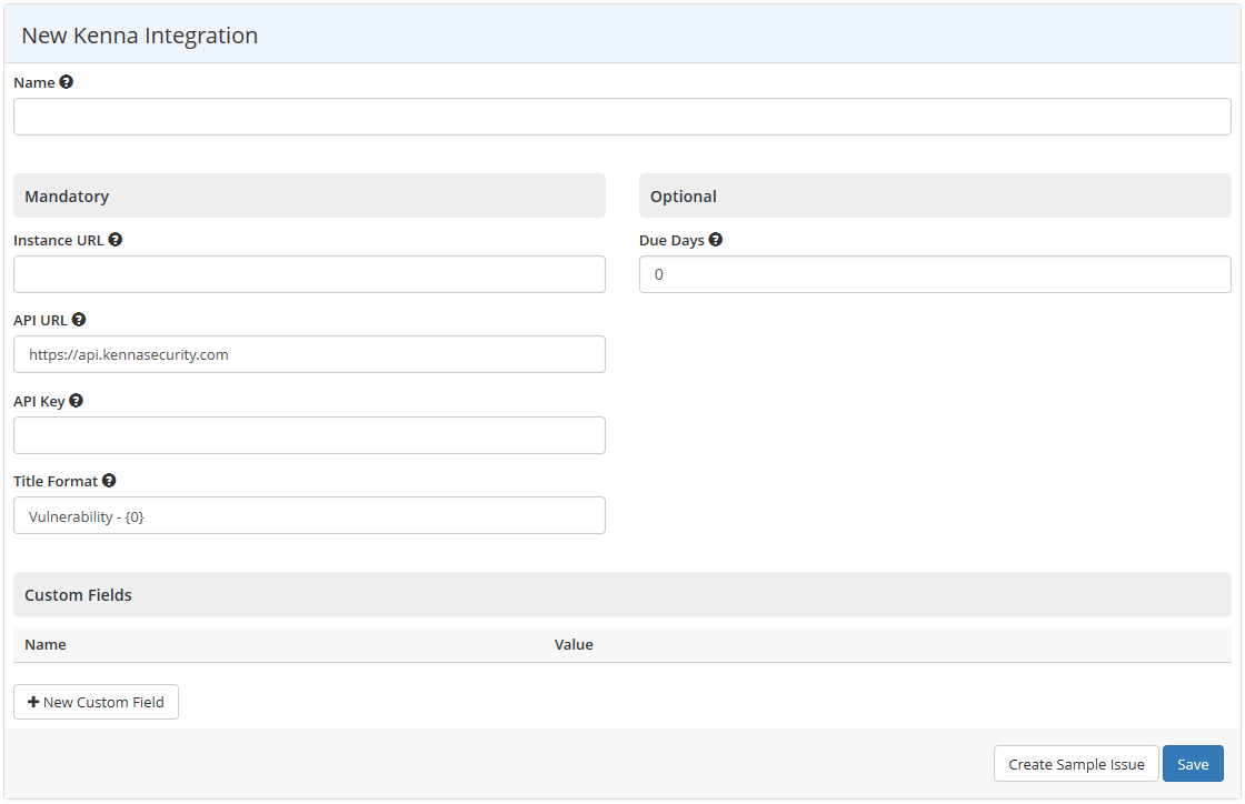 New Kenna Integration