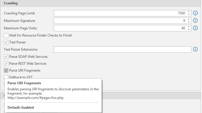 Fragment Parsing Option