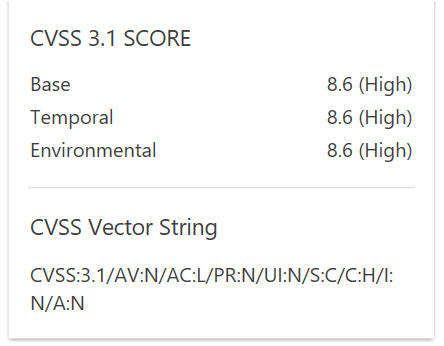 CVSS 3.1 Support