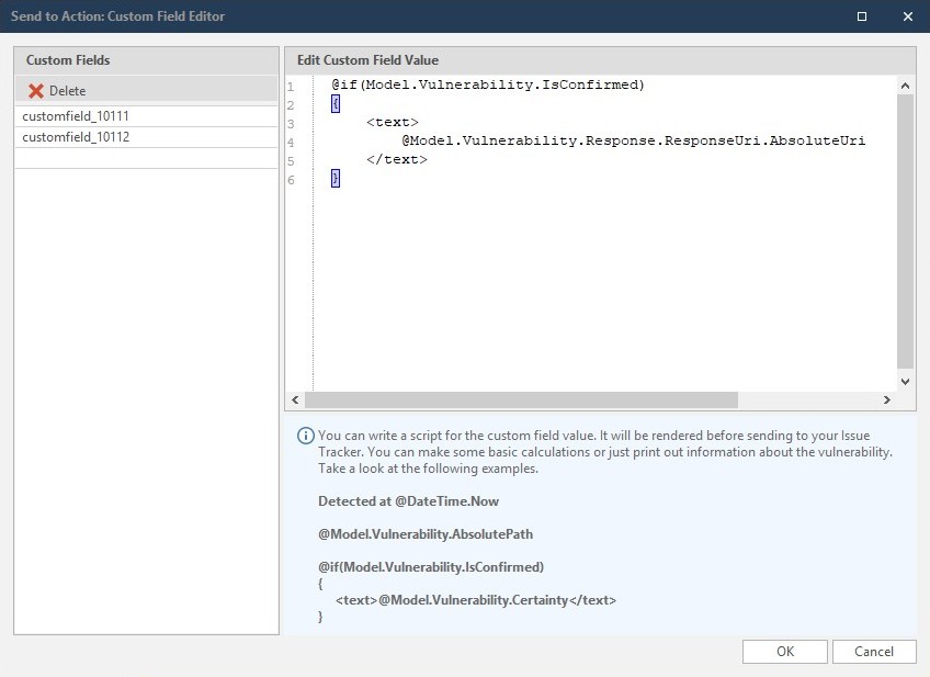 Custom Field Support for Send To Fields