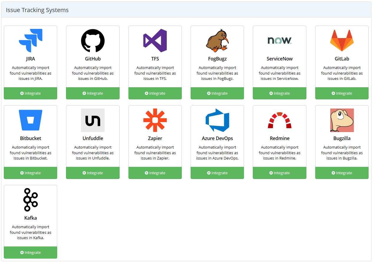 New Issues Tracking Integrations