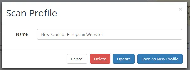 Updating a scan profile in Netsparker Enterprise