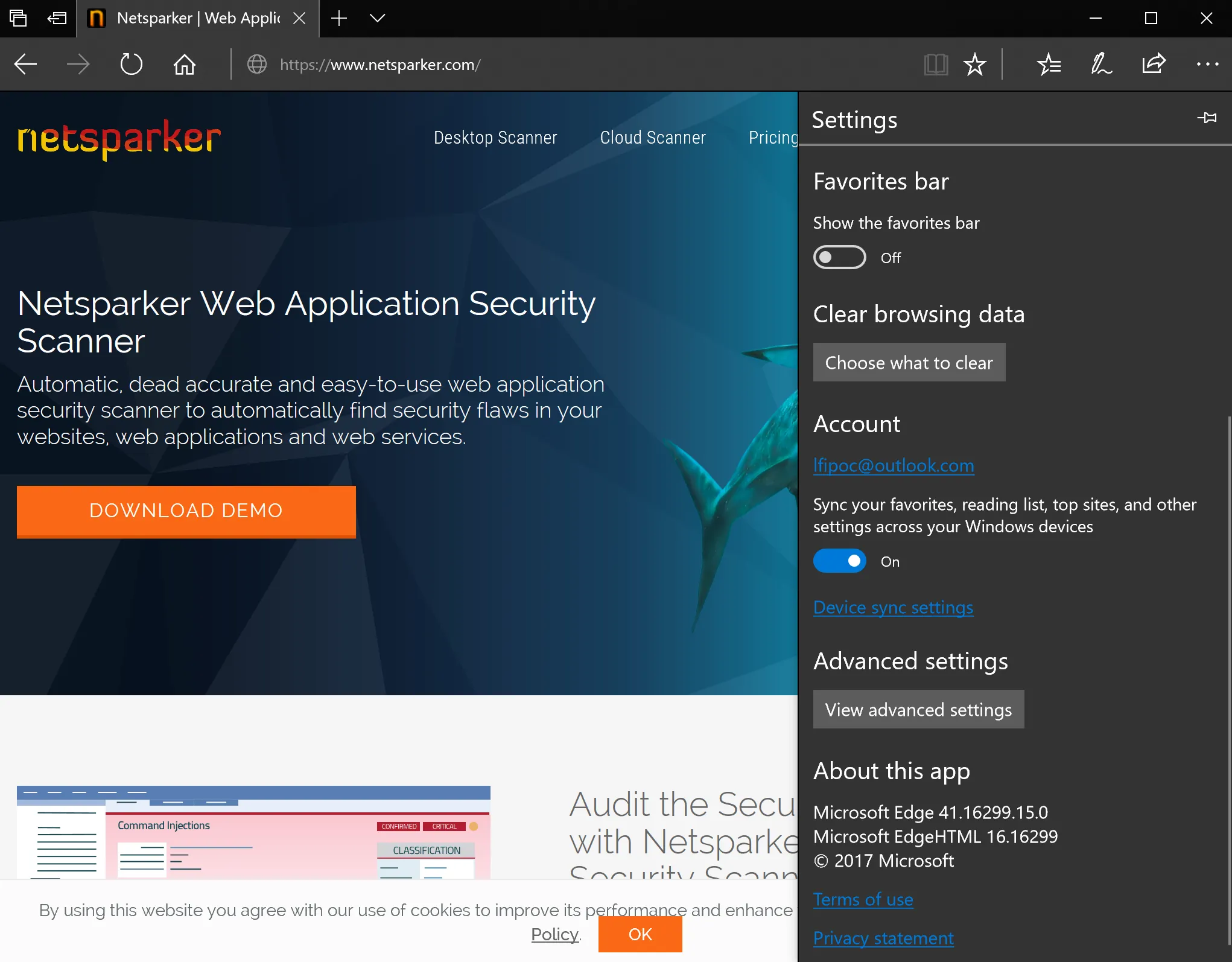 Microsoft Edge browser
