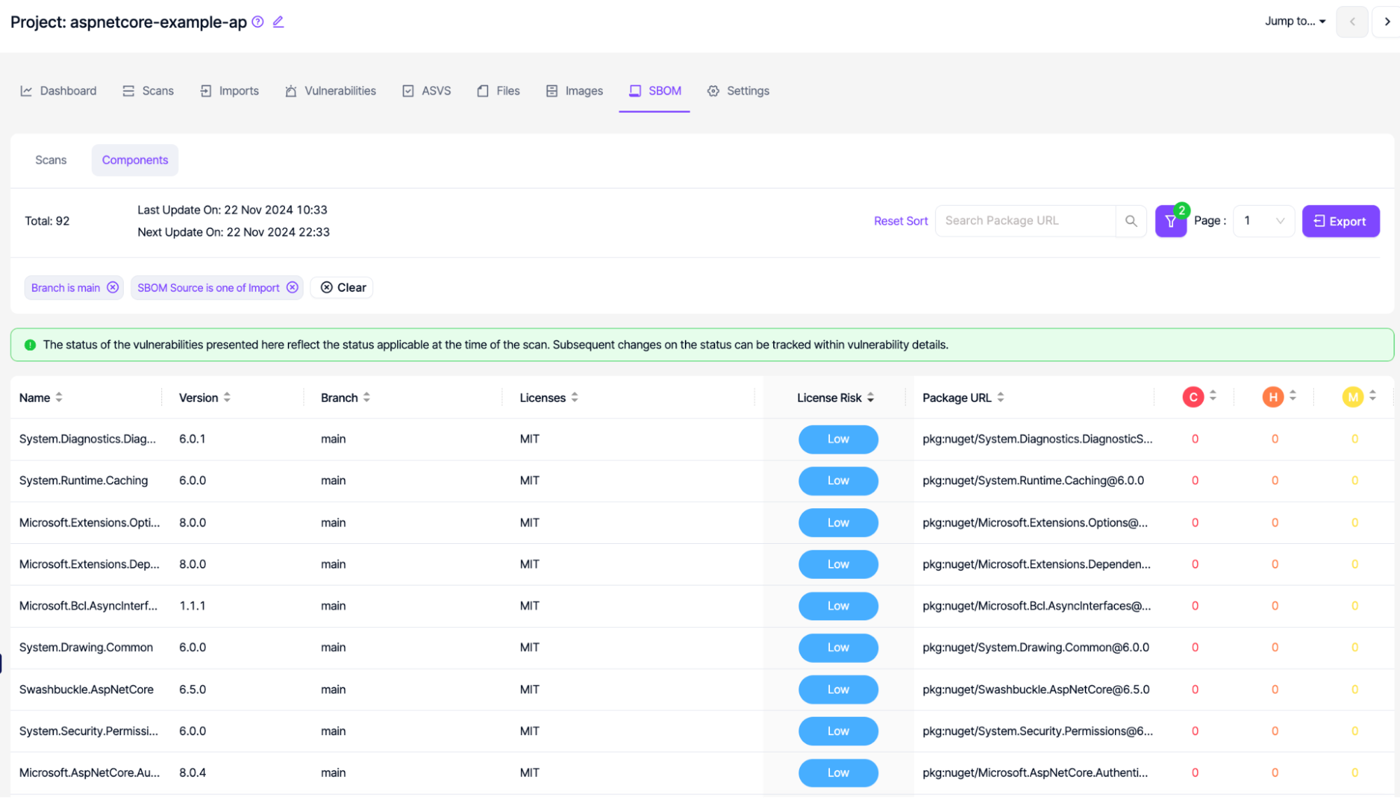 Screenshot of the Kondukto Platform