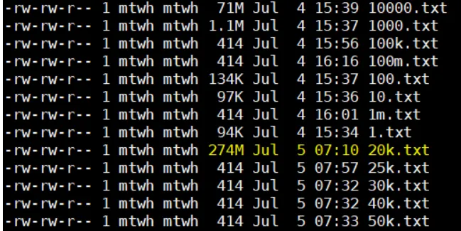 In the screenshot, you can see the value of the Summary Level parameter I sent on the right hand side. The highlighted section (fifth row from the bottom) shows a value of 20,000. In this case, the response size grew to 274 megabytes.