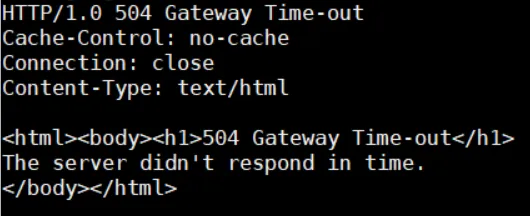 When we use values above 20,000, this will very quickly result in a 504 Gateway Timeout.