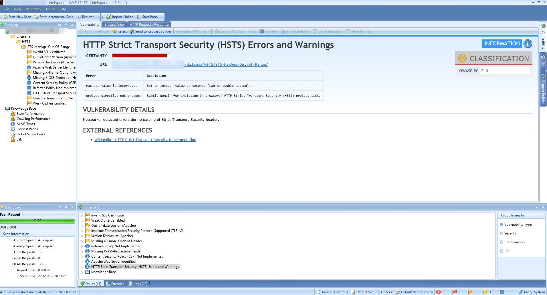Netsparker - HSTS Preload List