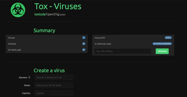 Tox Boutique Ransomware Generator