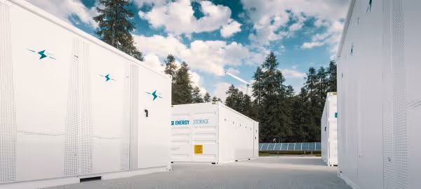 A row of white storage containers sitting next to each other.