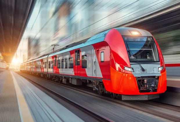 A red train