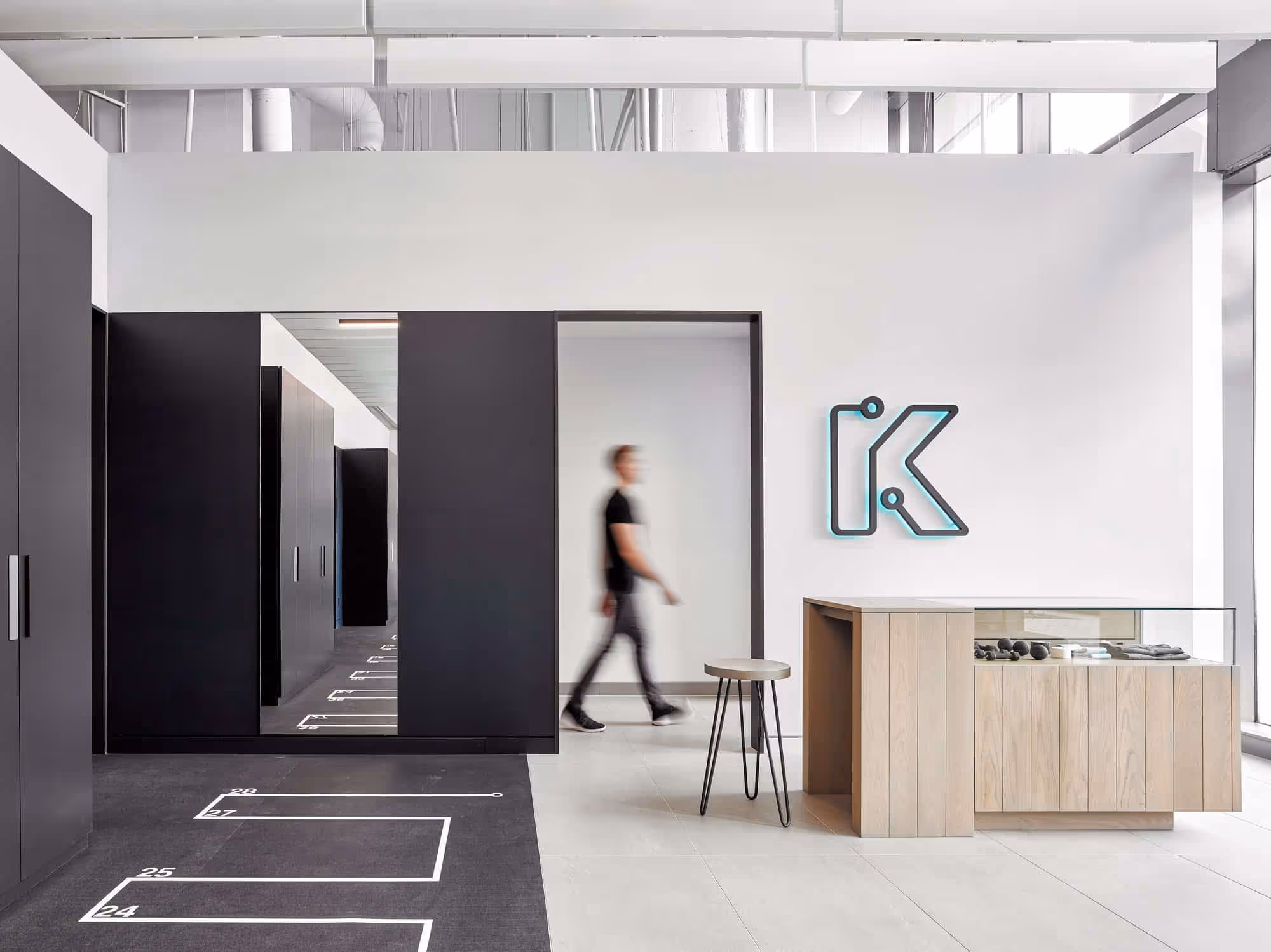 Lobby / reception view of Kinetic Labs, East Bayfront in Toronto