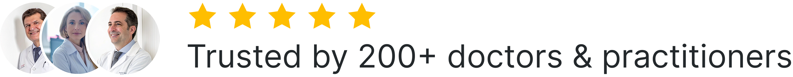 Aesthetic medicine professionals with five-star rating, trusted by 200+ doctors