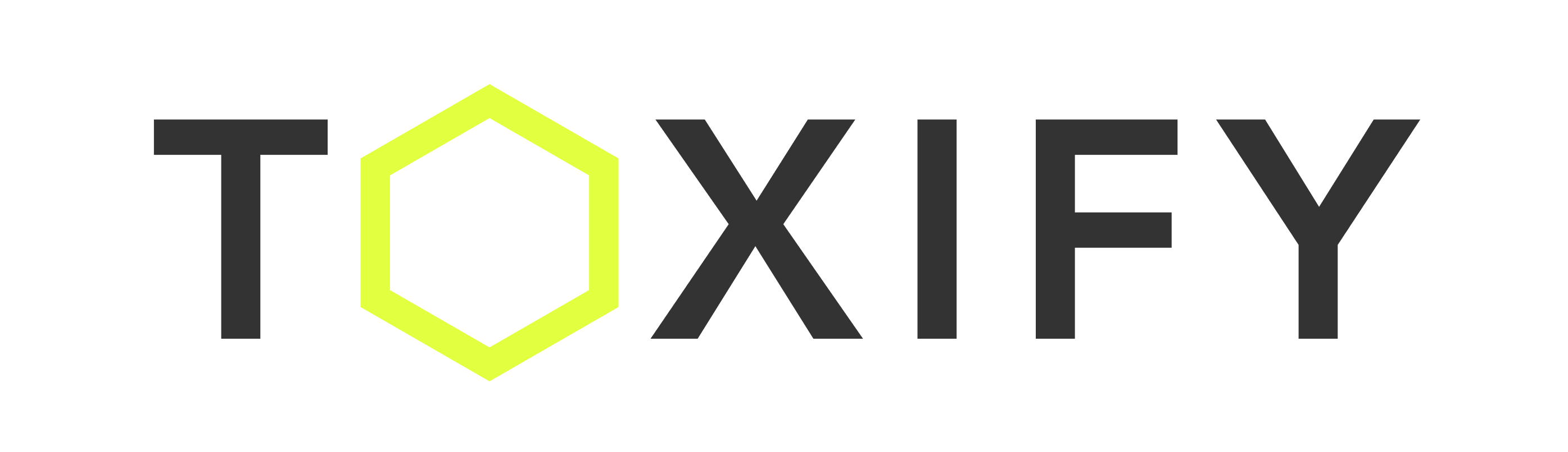Aesthetic medicine logo with hexagon replacing letter O in Toxify