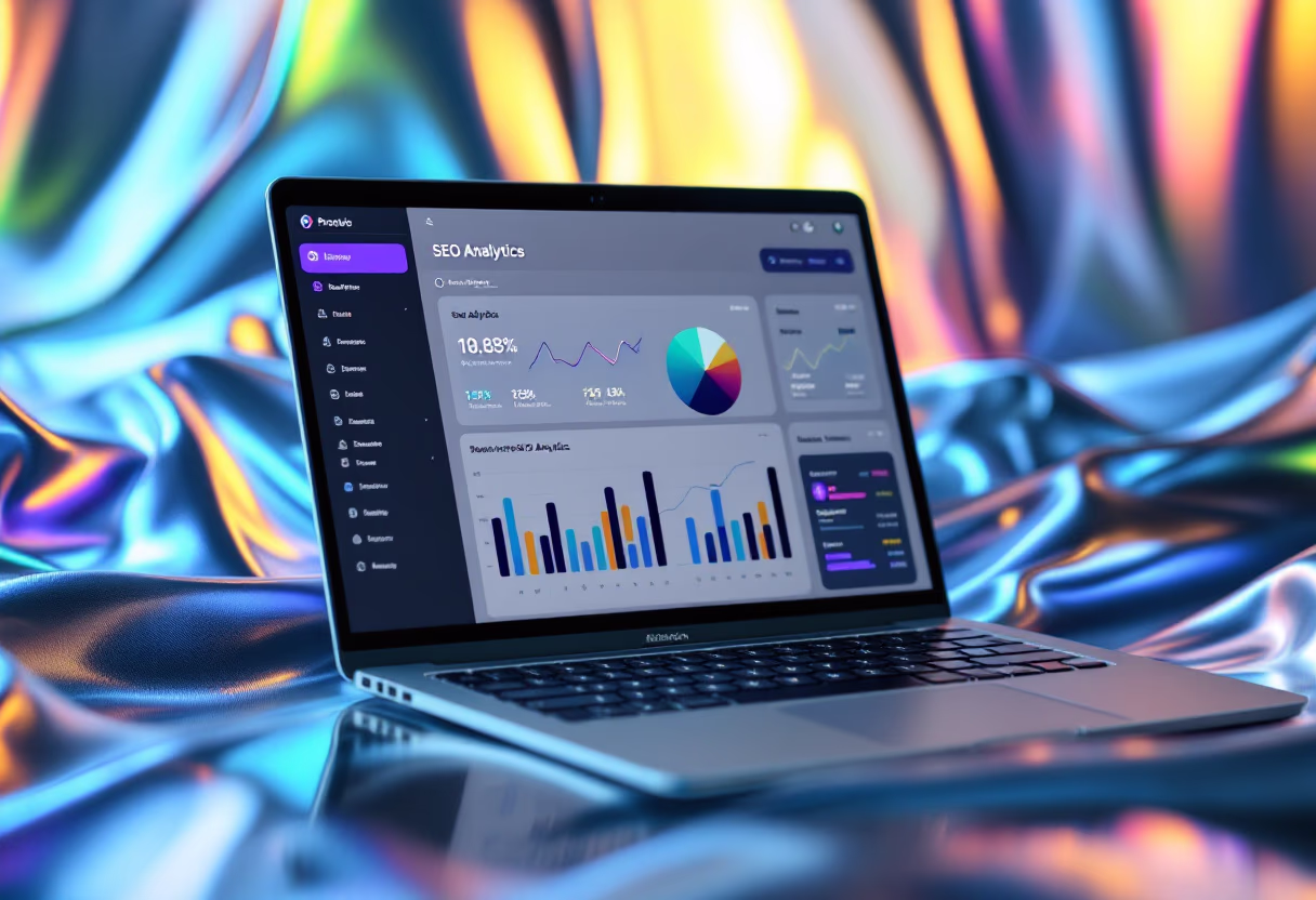 image of seo analytics on a laptop