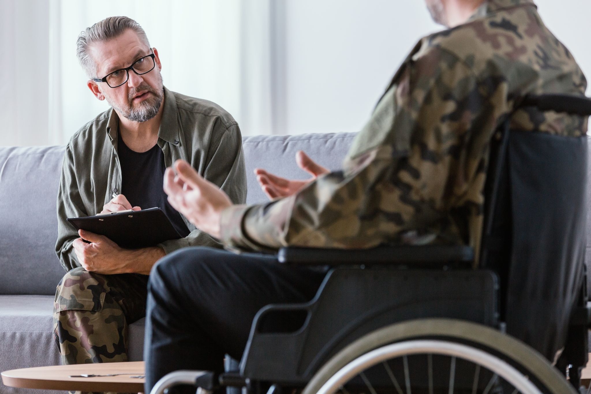 veteran mental health counseling early intervention therapy session