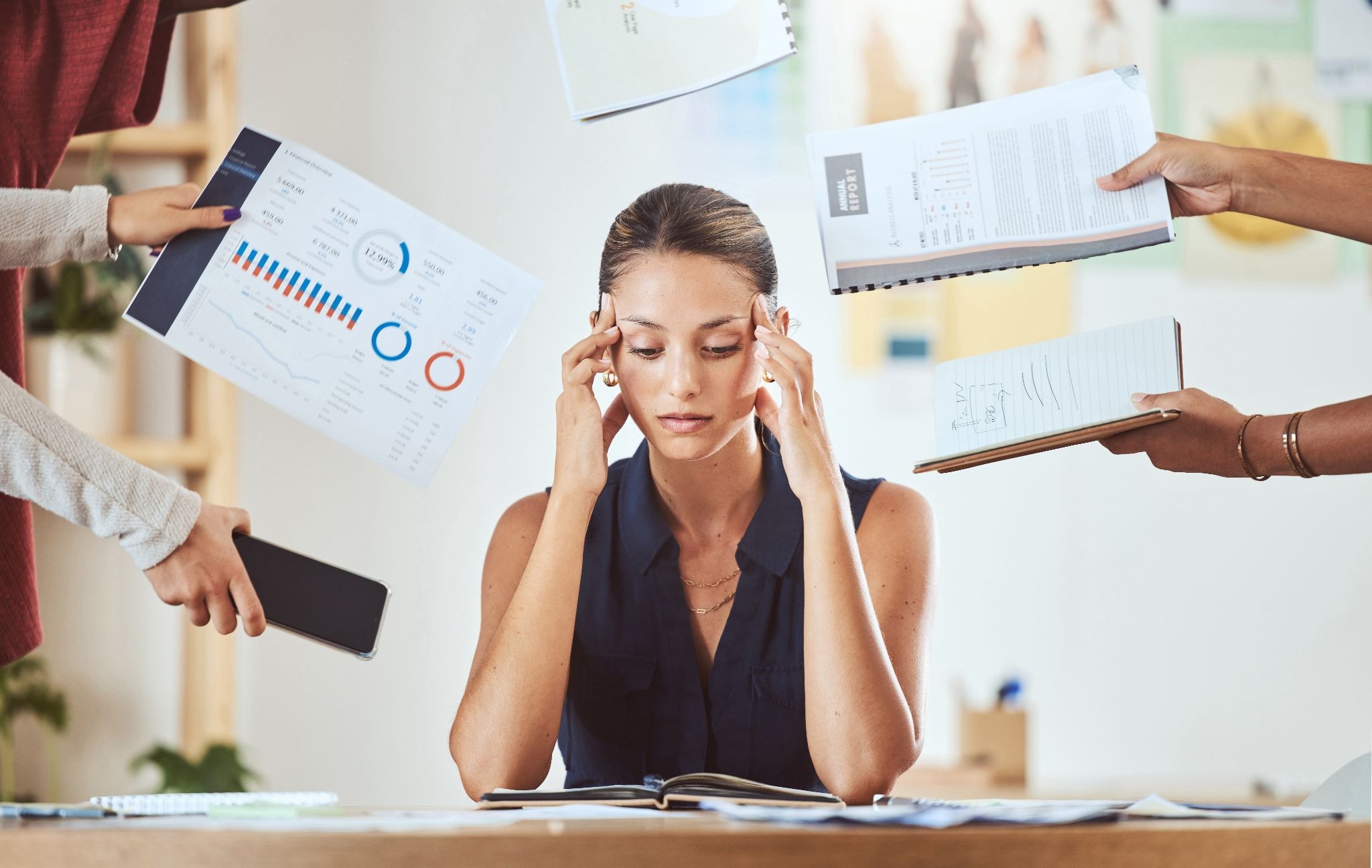 Emotional capacity overwhelmed by high work stress and multitasking