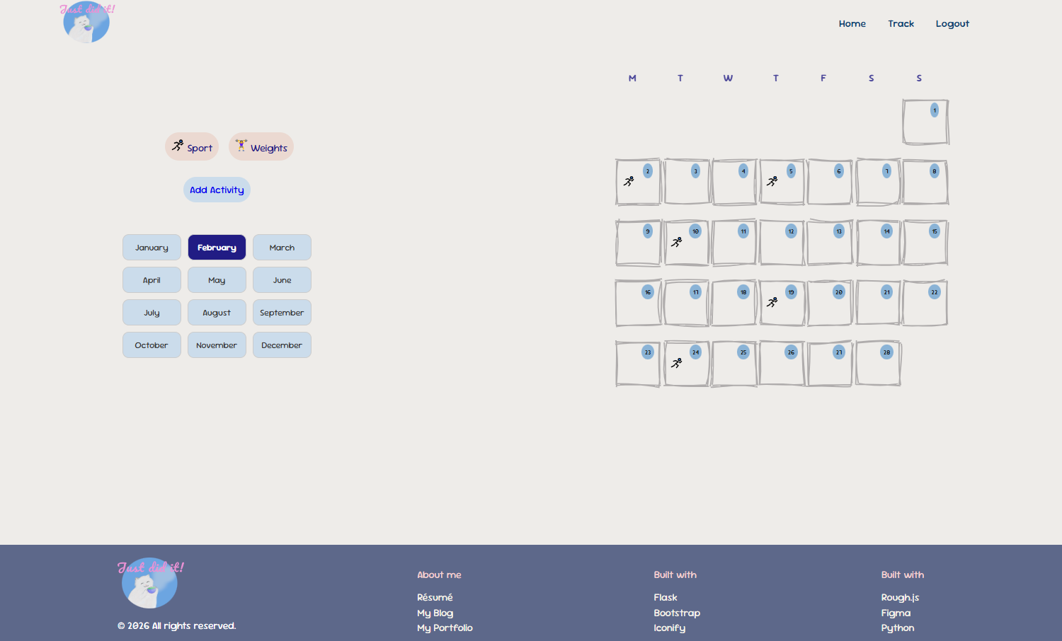 A mockup of a project