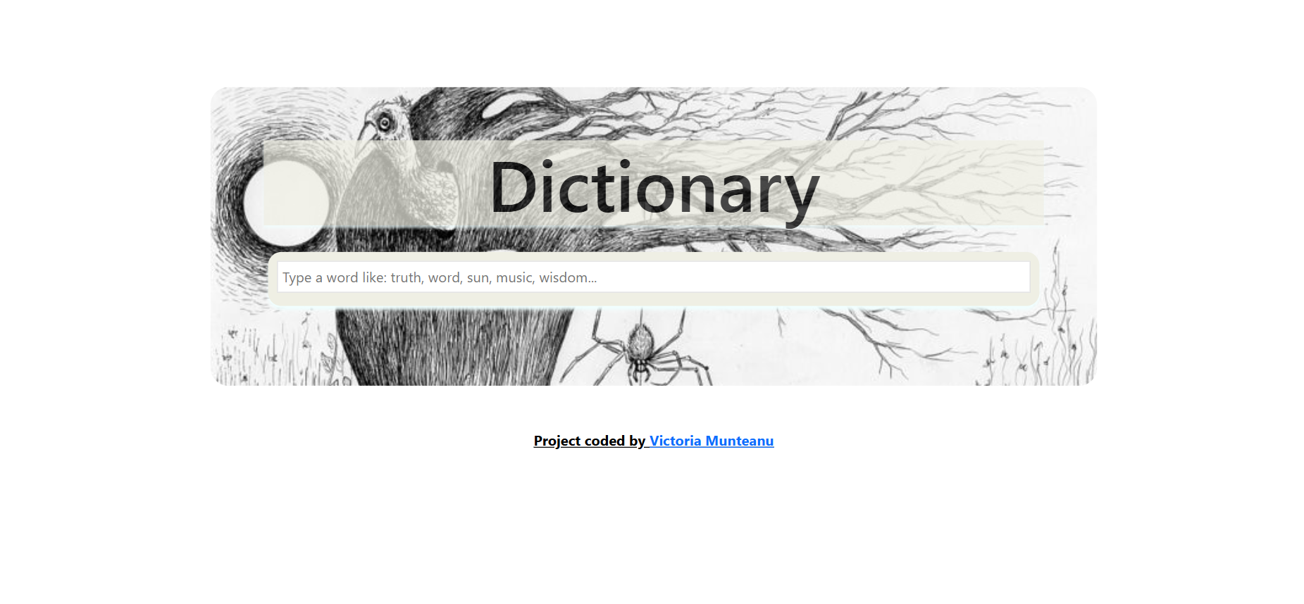 A mockup of a project