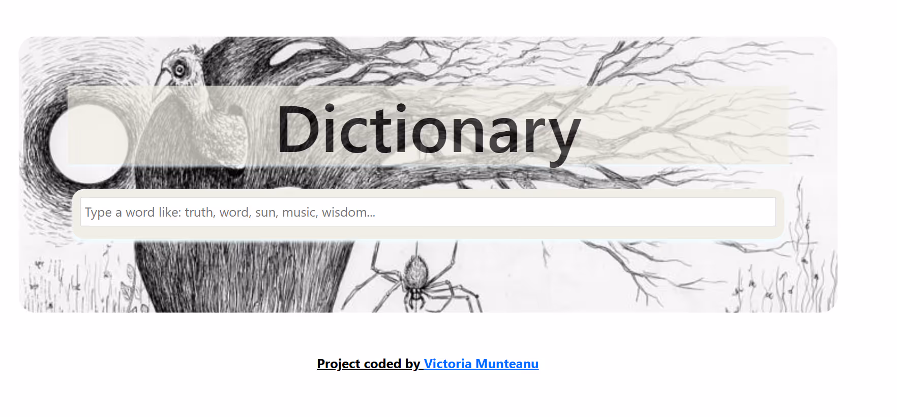 A mockup of a project