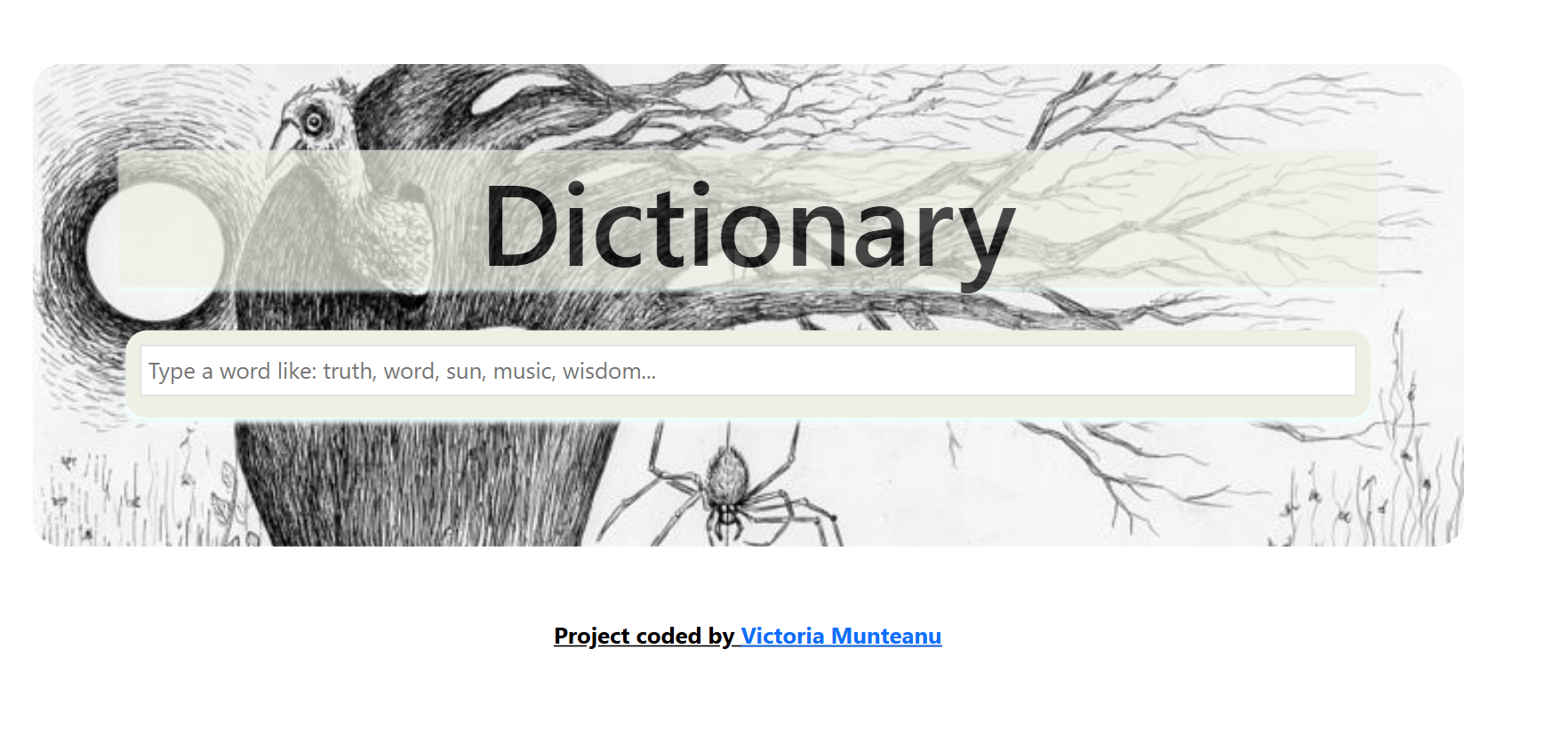 A mockup of a project