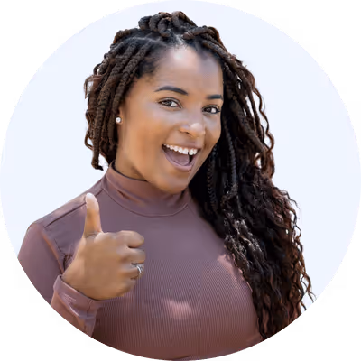 Image of a happy young African woman after hiring a Kandua Pro