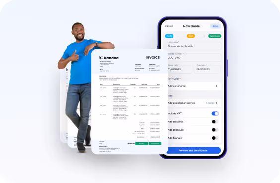 The Pro app quoting and invoicing interface